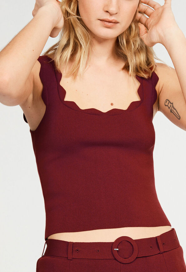 221MARYLIA 221MARYLIA : Maille & Sweatshirts couleur CERISE