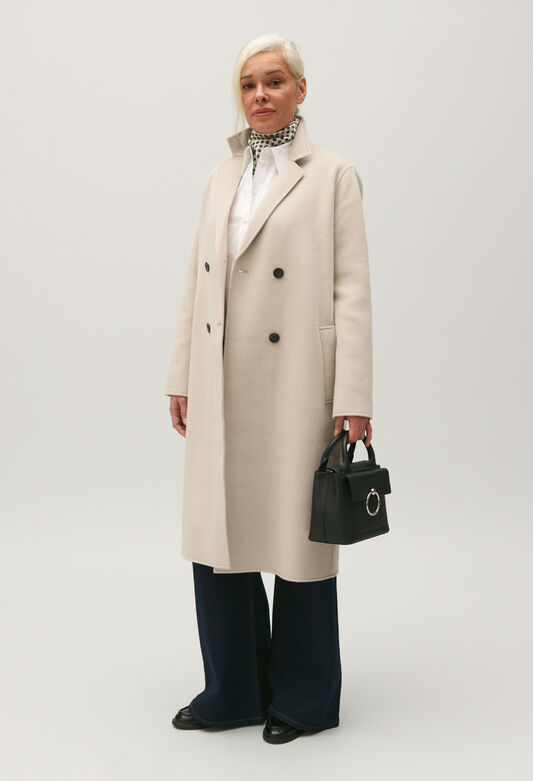 Manteau court croisé à capuche - Prêt-à-porter de luxe