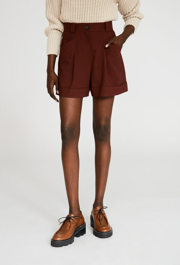 122ERYNE : Shorts couleur MARQUETERIE