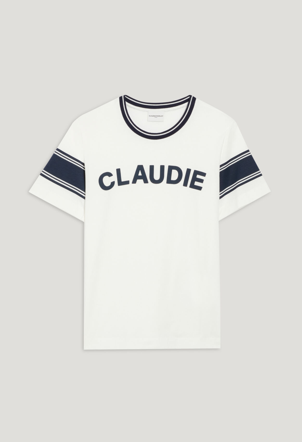 끌로디피에로 Claudiepierlot Tee-shirt Claudie bleu et blanc,BICOLORE