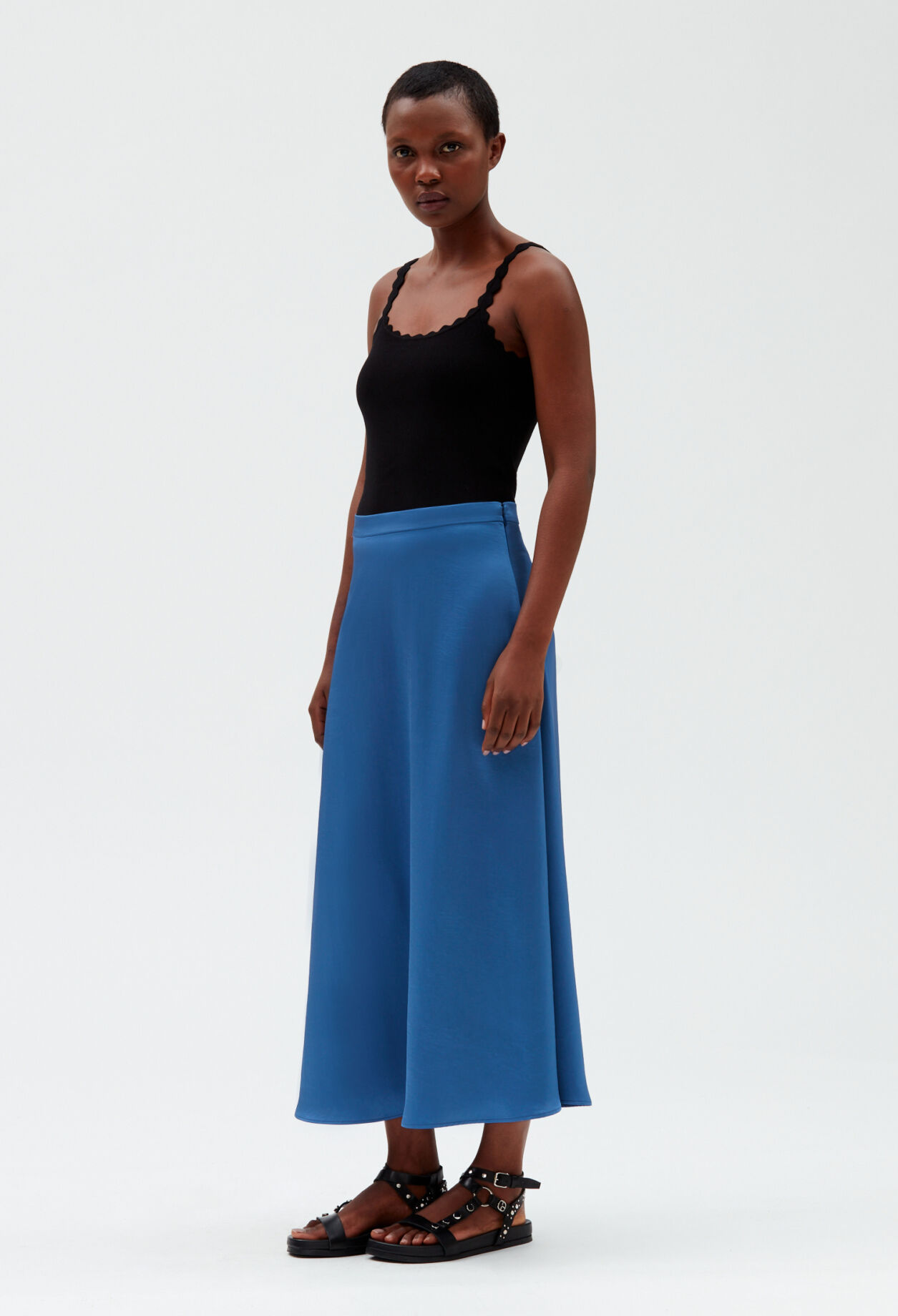 Jupe midi sales bleu
