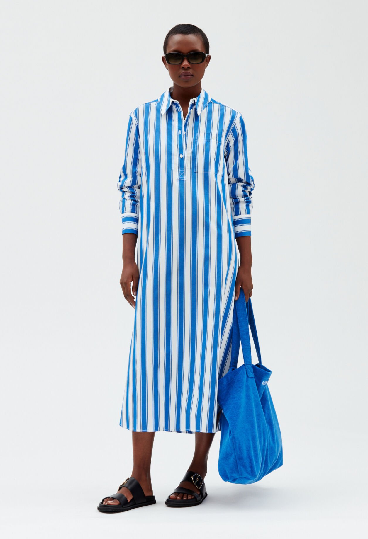 Robe chemise rayures deals