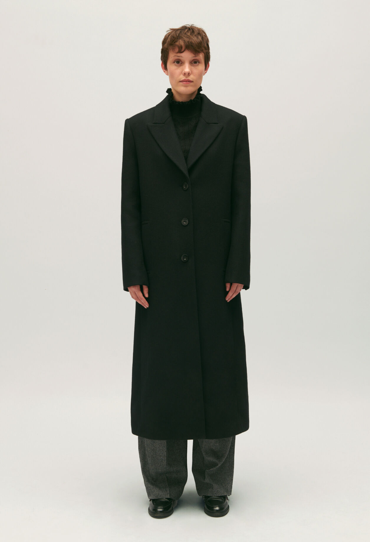 Manteau discount noir long