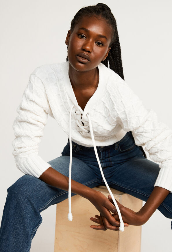 121MATELOT 121MATELOT : Maille & Sweatshirts couleur ECRU