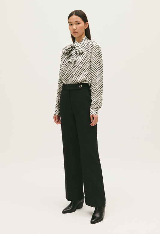 Zara pantalon droit femme 40 - T3 - L Noir Noir - Vêtements