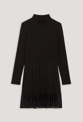 Robe Teli courte plissée noire | Claudie Pierlot