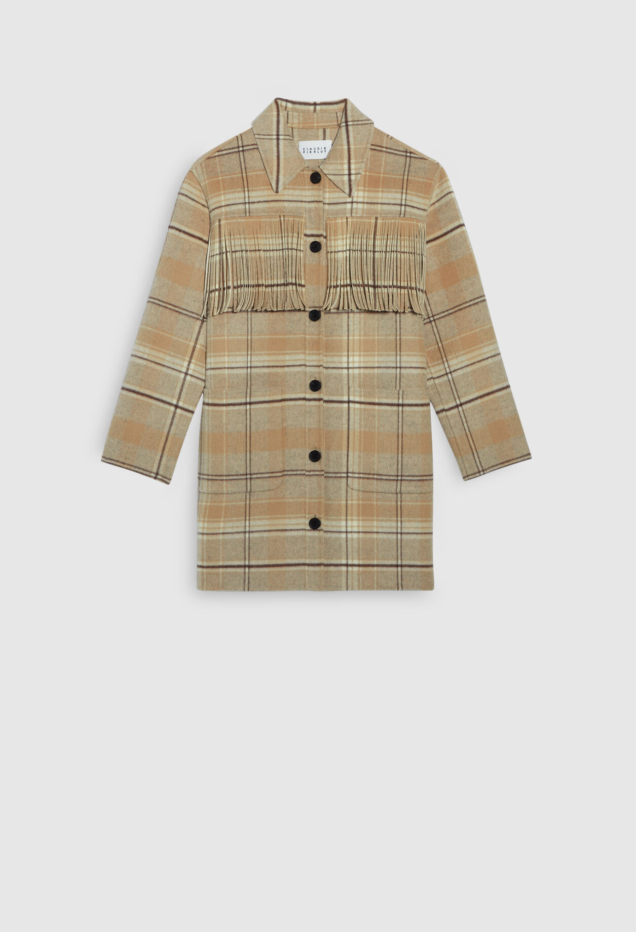 Claudie pierlot manteau best sale carreaux