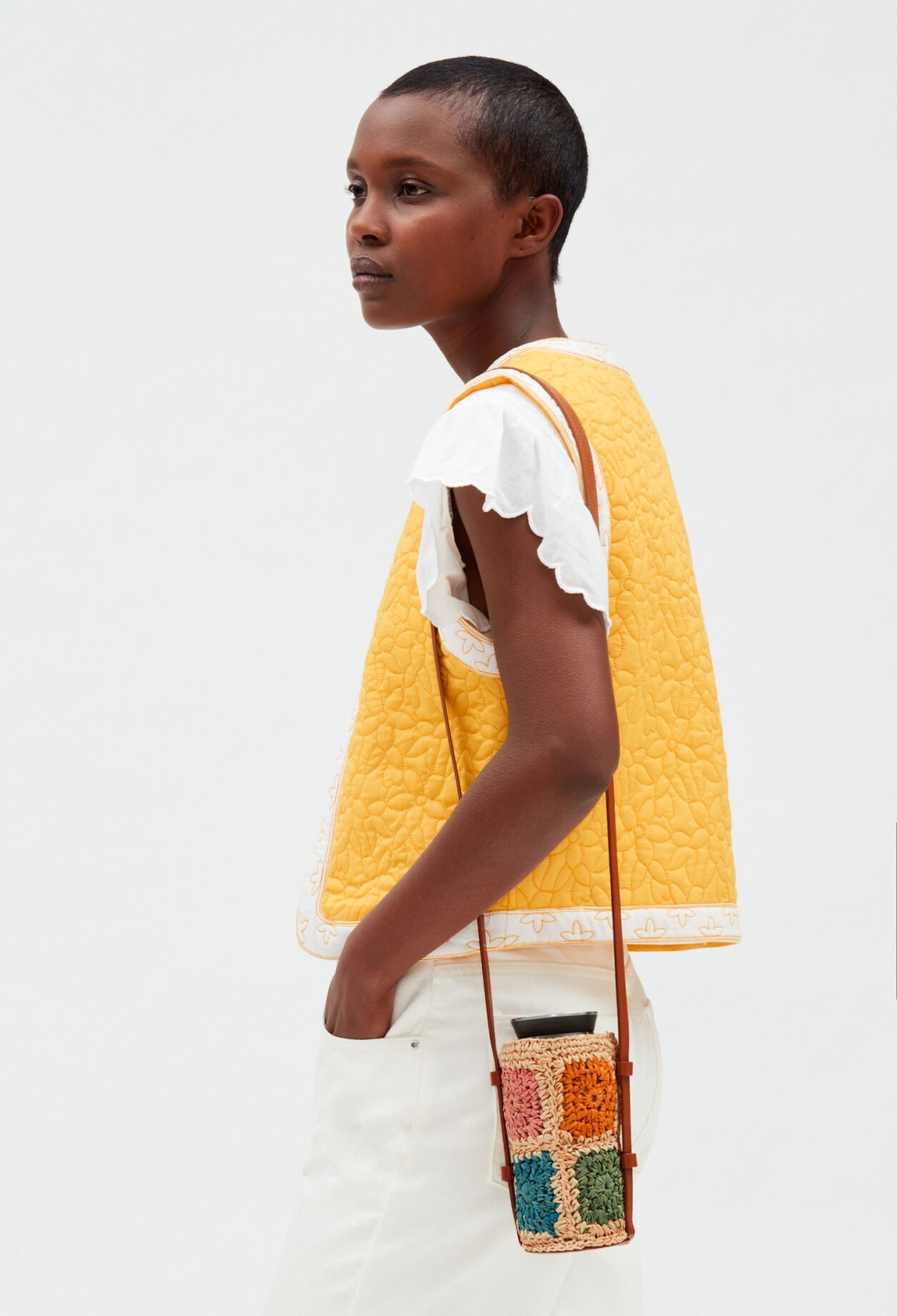 Porte gourde raphia en taille TU Claudie Pierlot