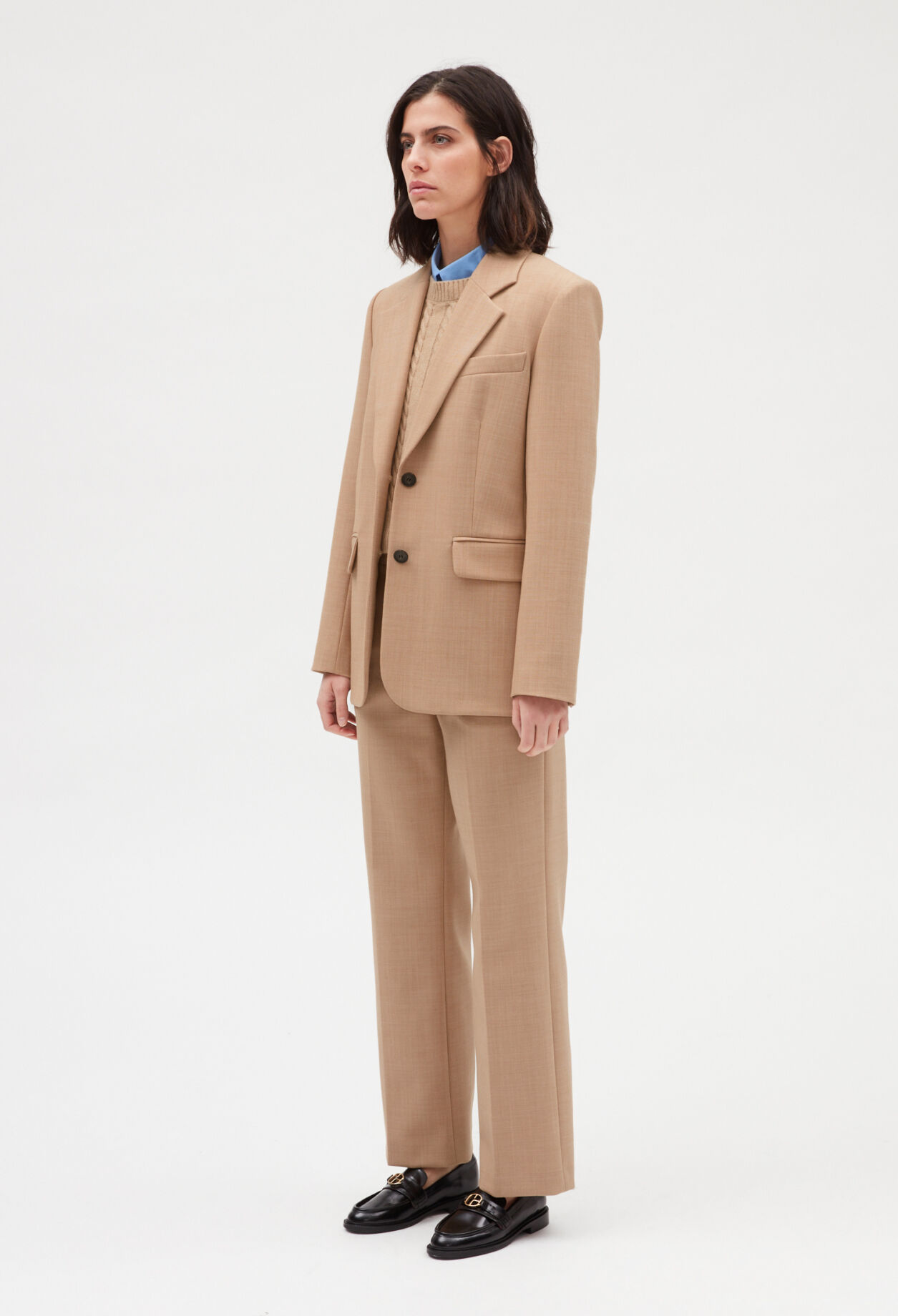Veste tailleur beige new arrivals