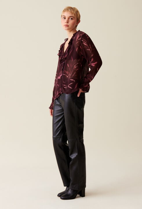Blouse fluide manches longues imprimée