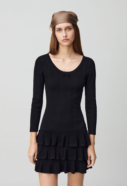 Robe courte maille fine