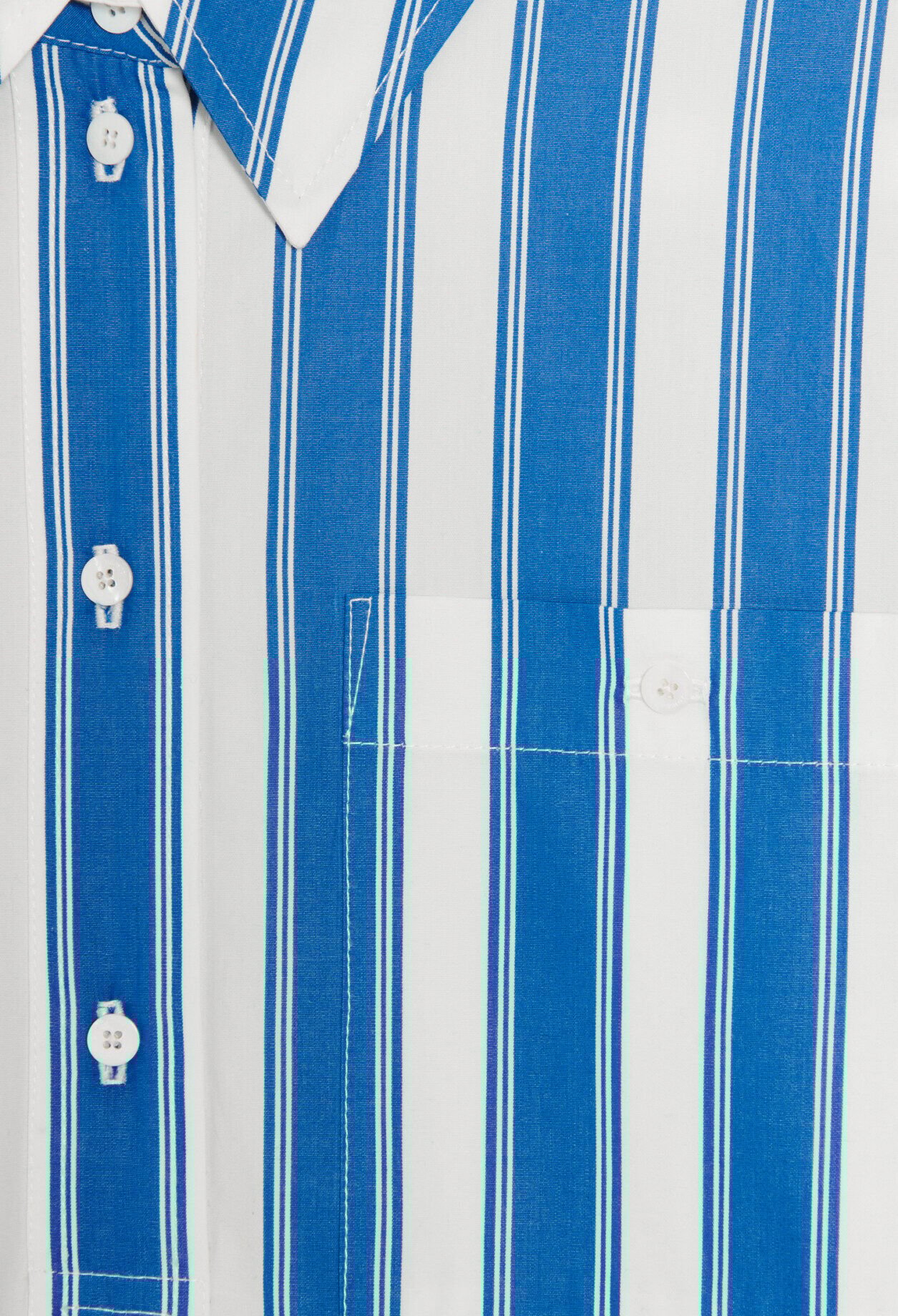 Robe chemise rayures bleue