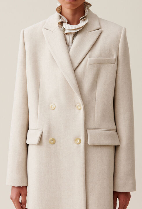 Manteau classique droit mi-long