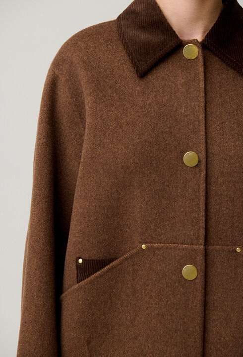 Manteau court laine