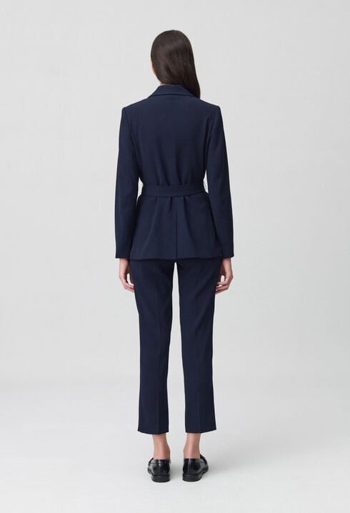 Veste tailleur ceinturée