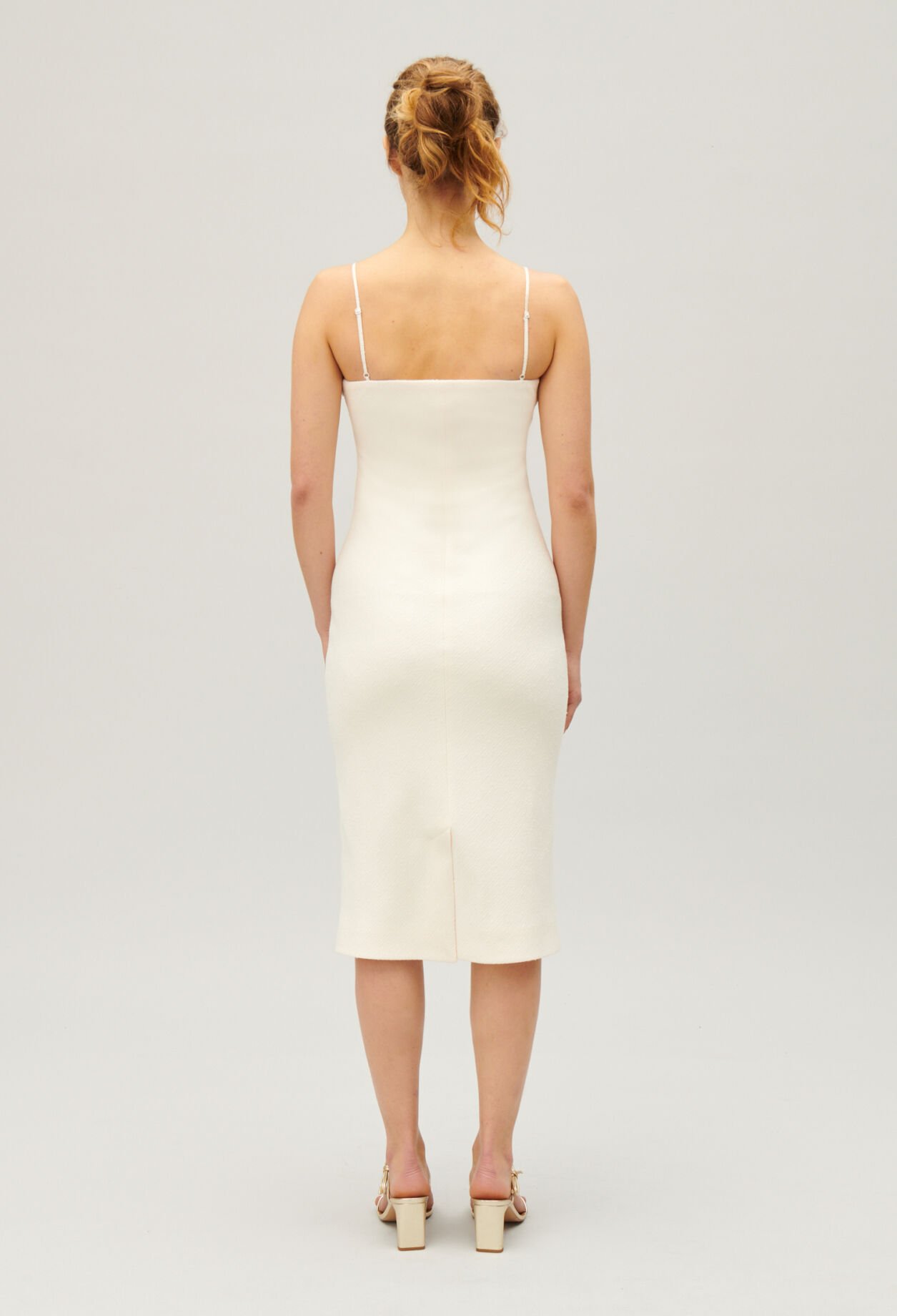 Robe tube courte écru