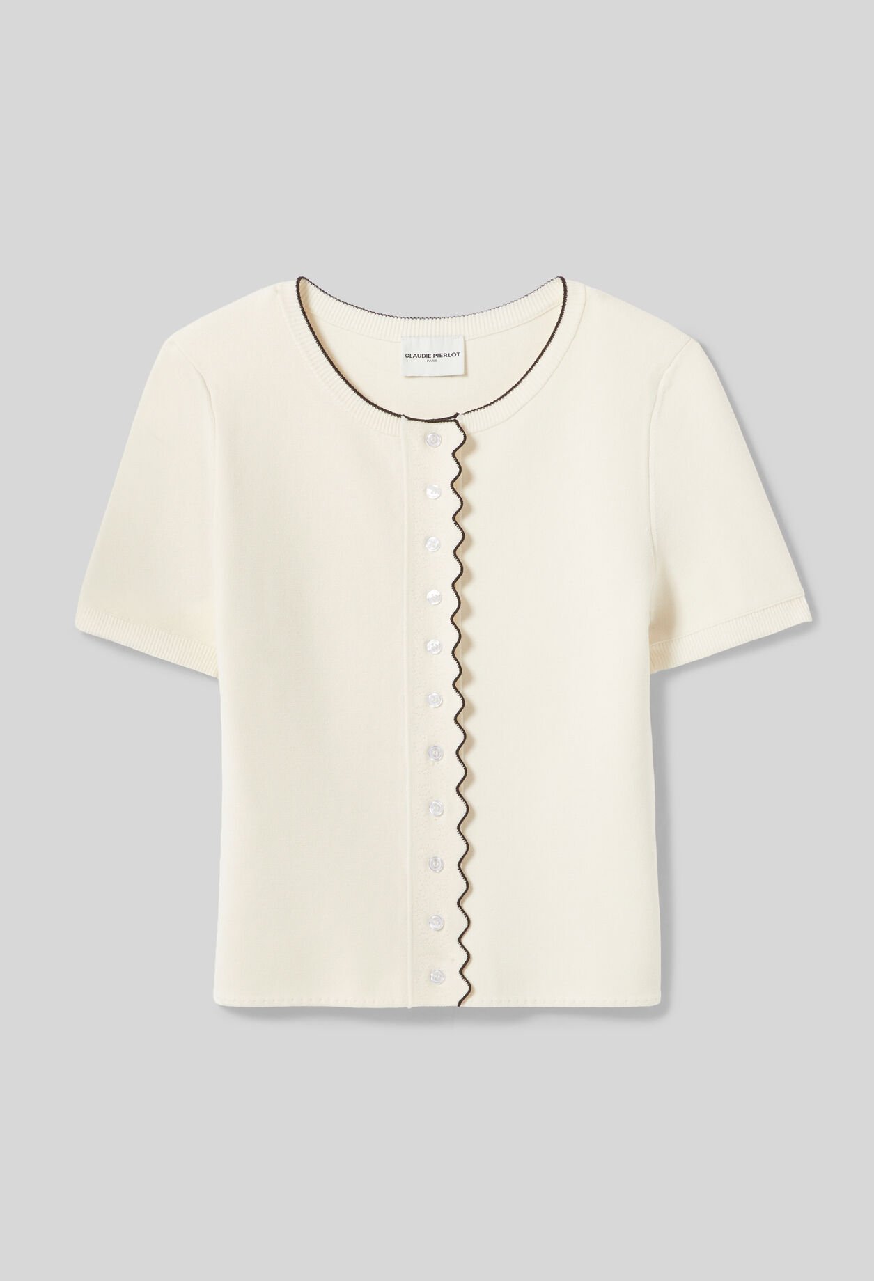 Cardigan maille contrast&eacute;