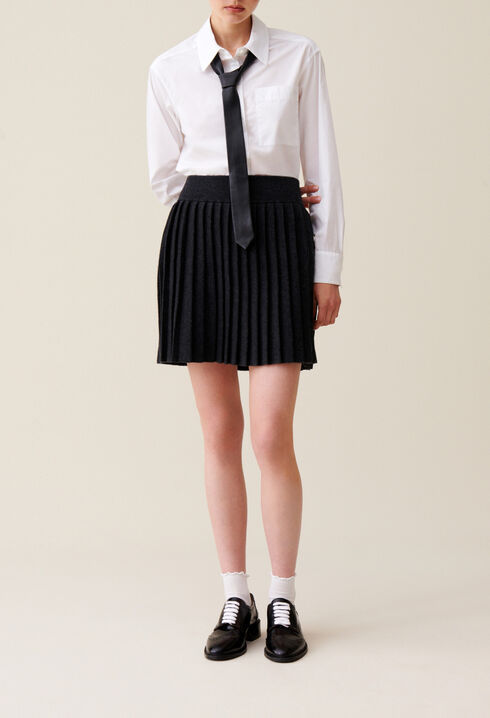 Cravate cuir noir