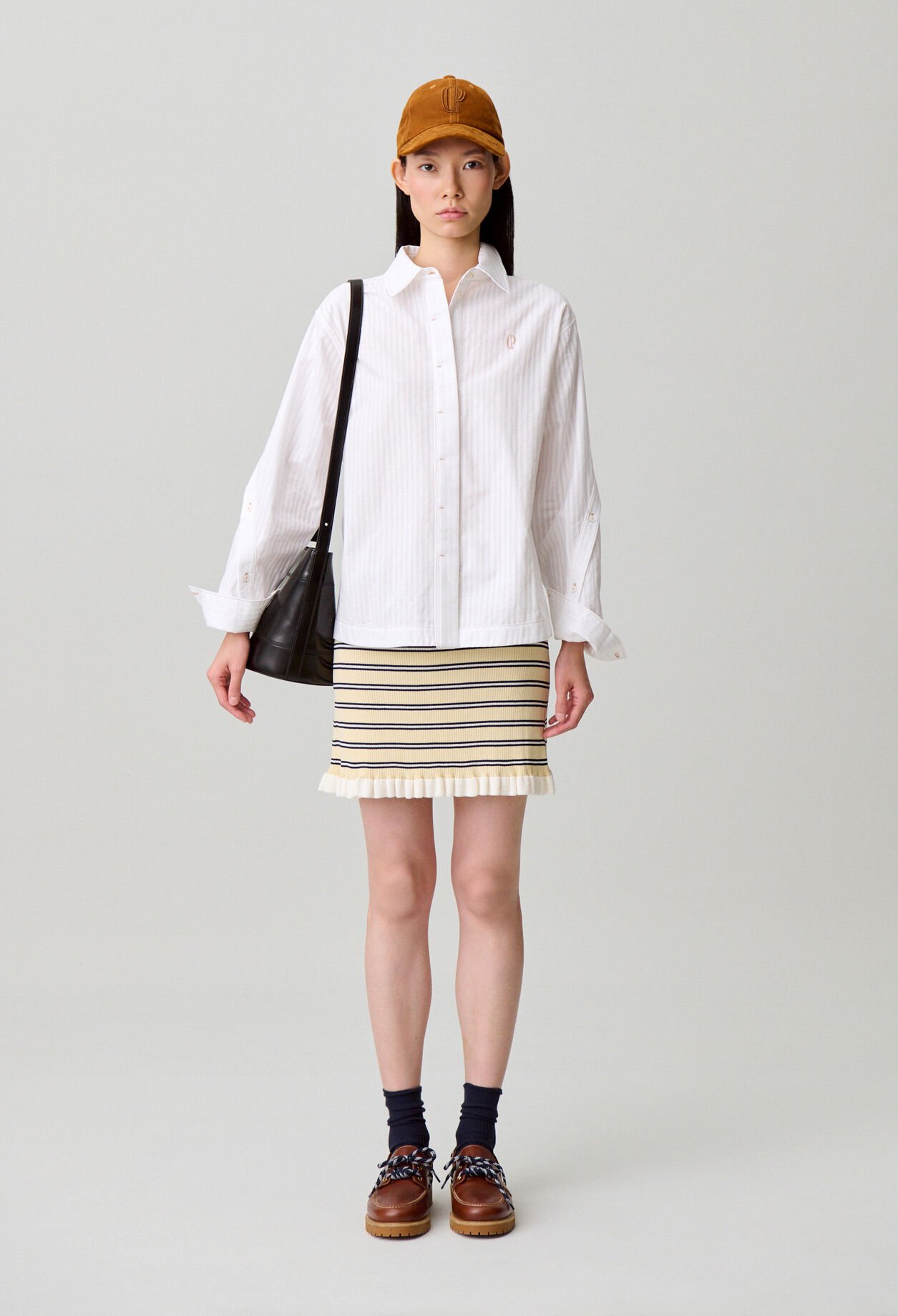 Chemise popeline ray&eacute;e