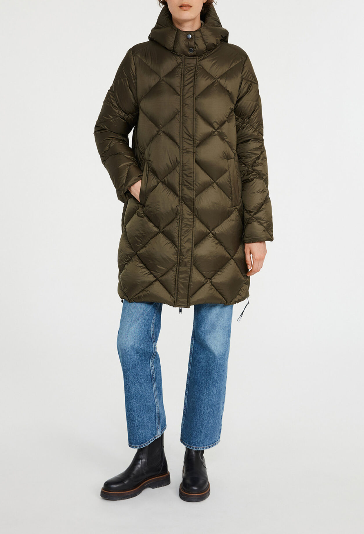 Doudoune longue polyester recyclé