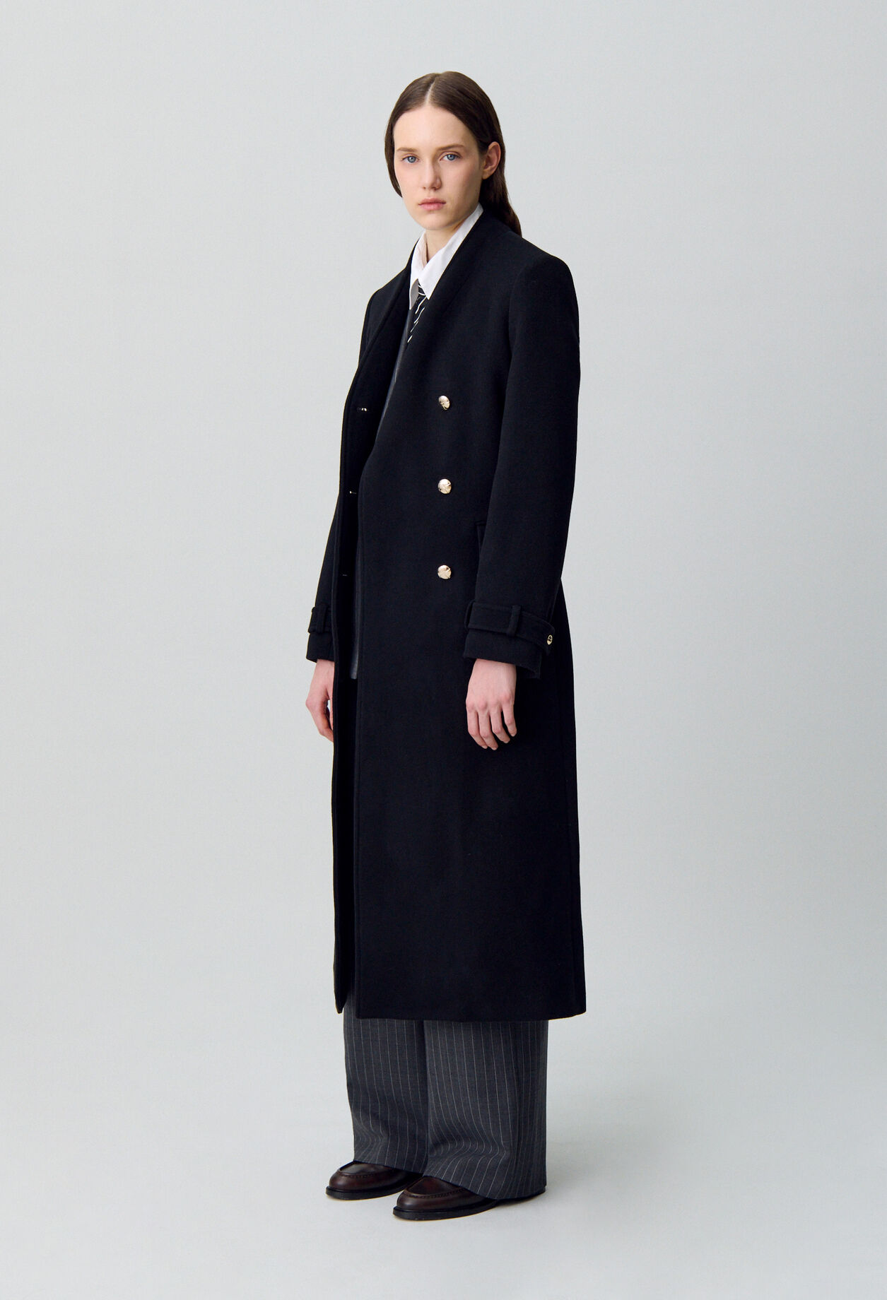 Manteau long croisé