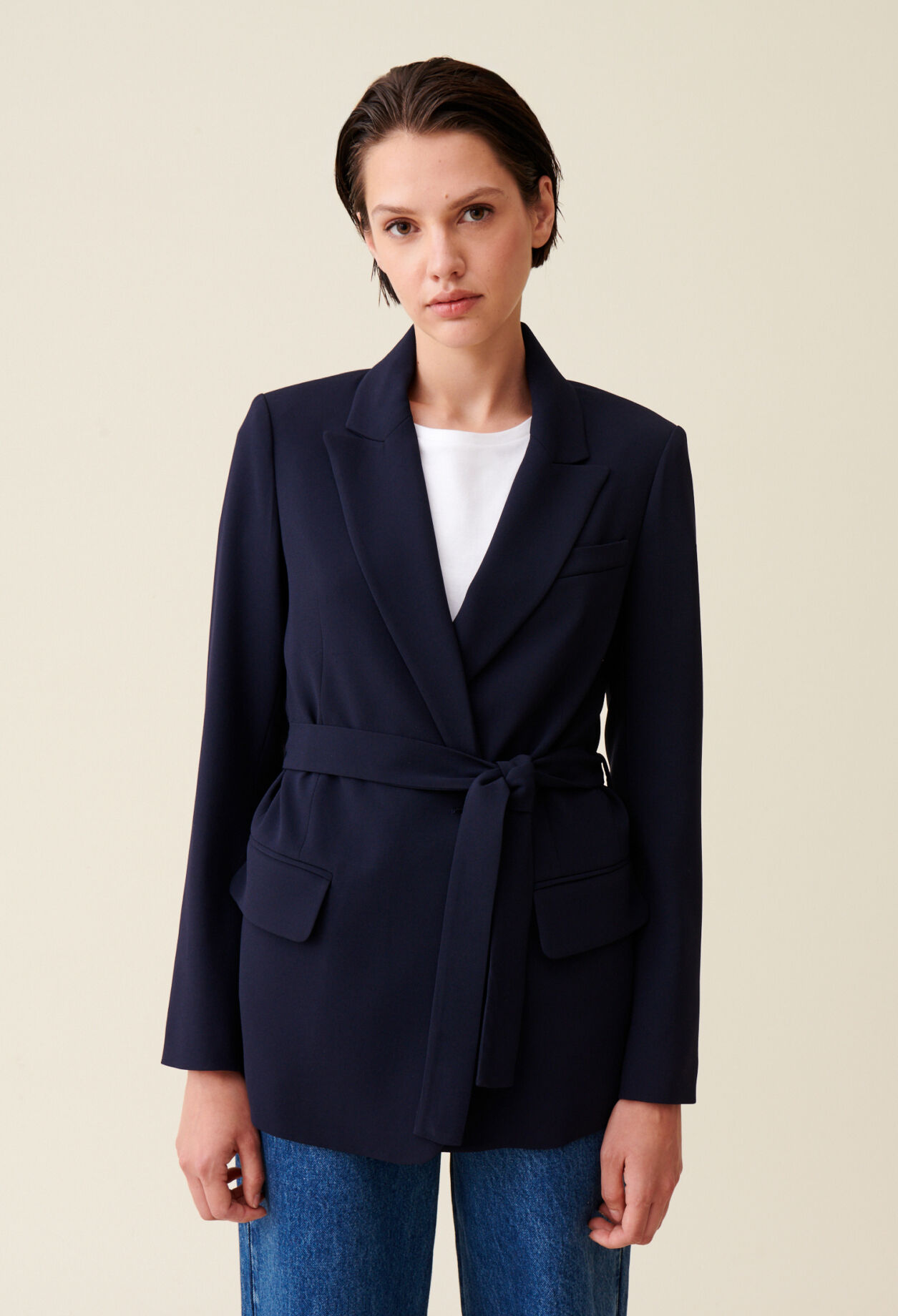 Veste tailleur bleu marine