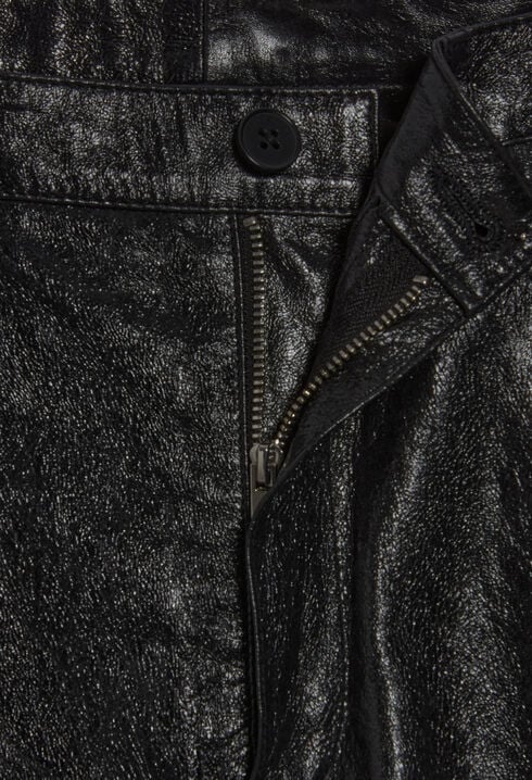 Pantalon cuir noir