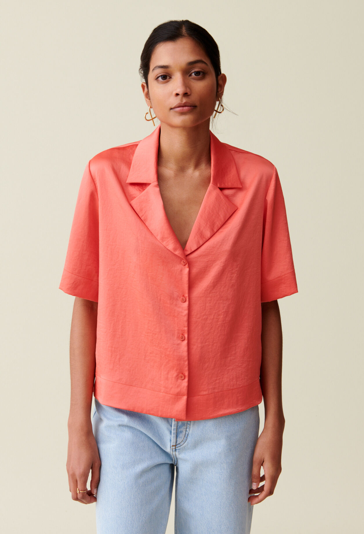 Chemise fluide satinée