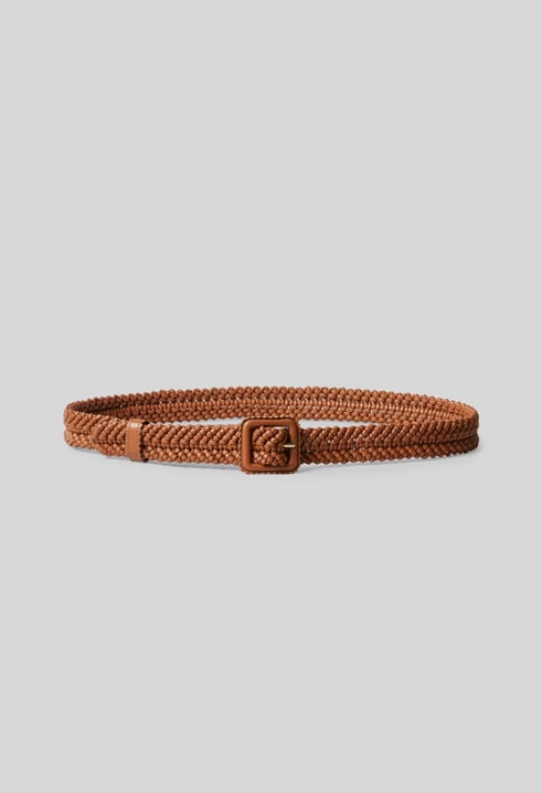 Ceinture en cuir tressé