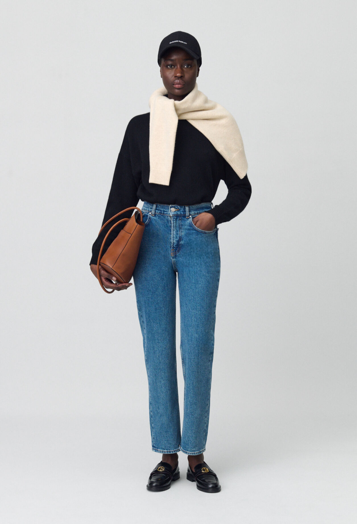 Jean Toto slim 7 8ème bleu délavé
