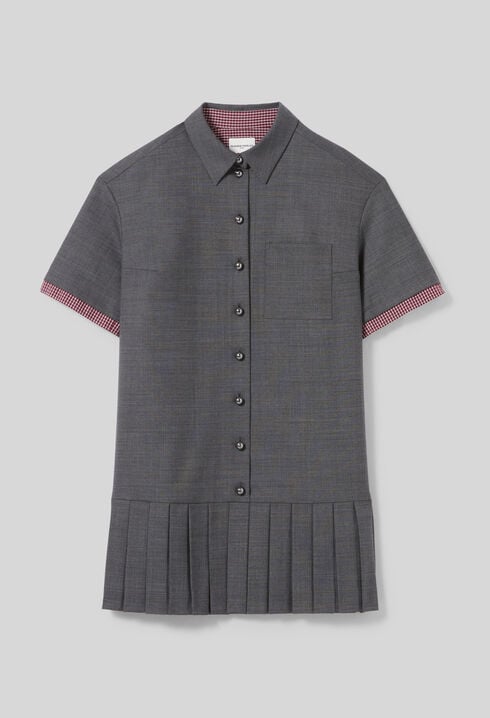 Robe courte plissée