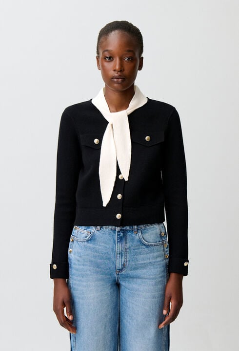 Cardigan maille &eacute;paisse