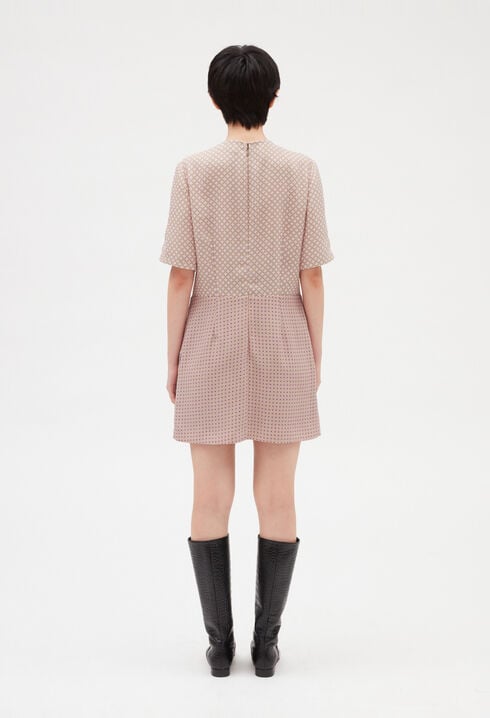 Robe courte imprimée rose