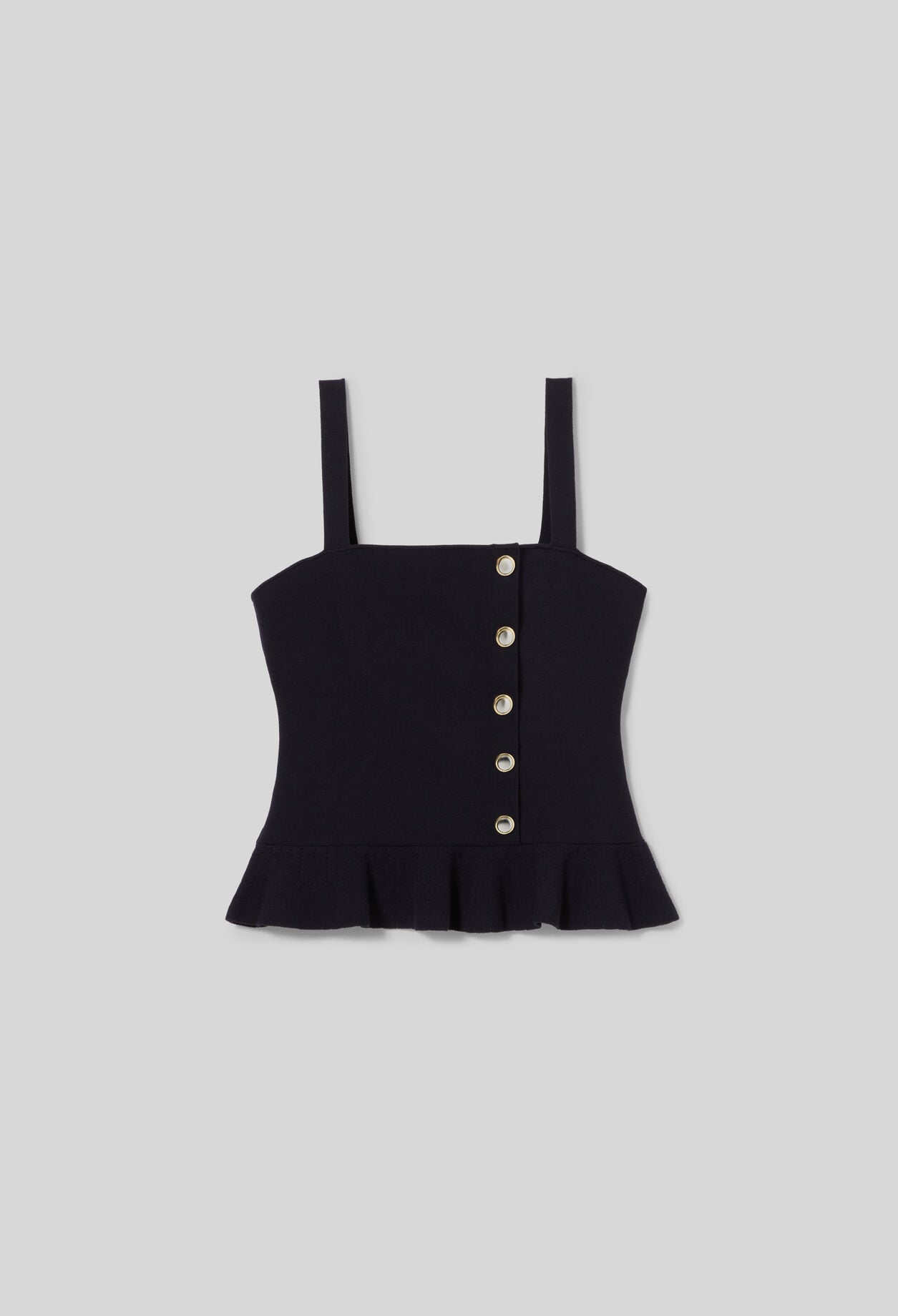 Top maille volant