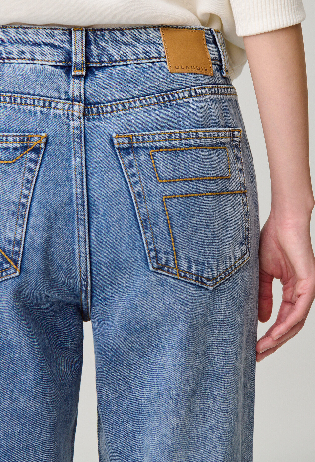 Jean cigarette 7/8 denim d&eacute;lav&eacute;
