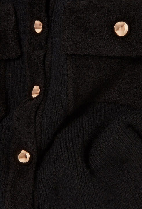Cardigan maille velours