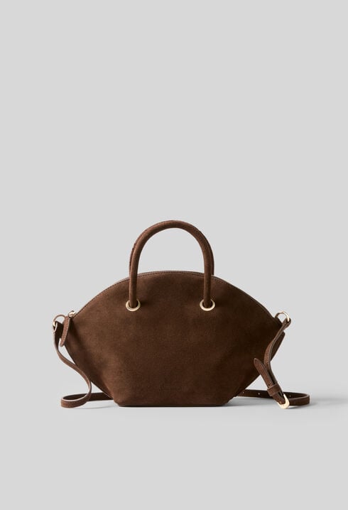 Sac &agrave; main cuir velours souple