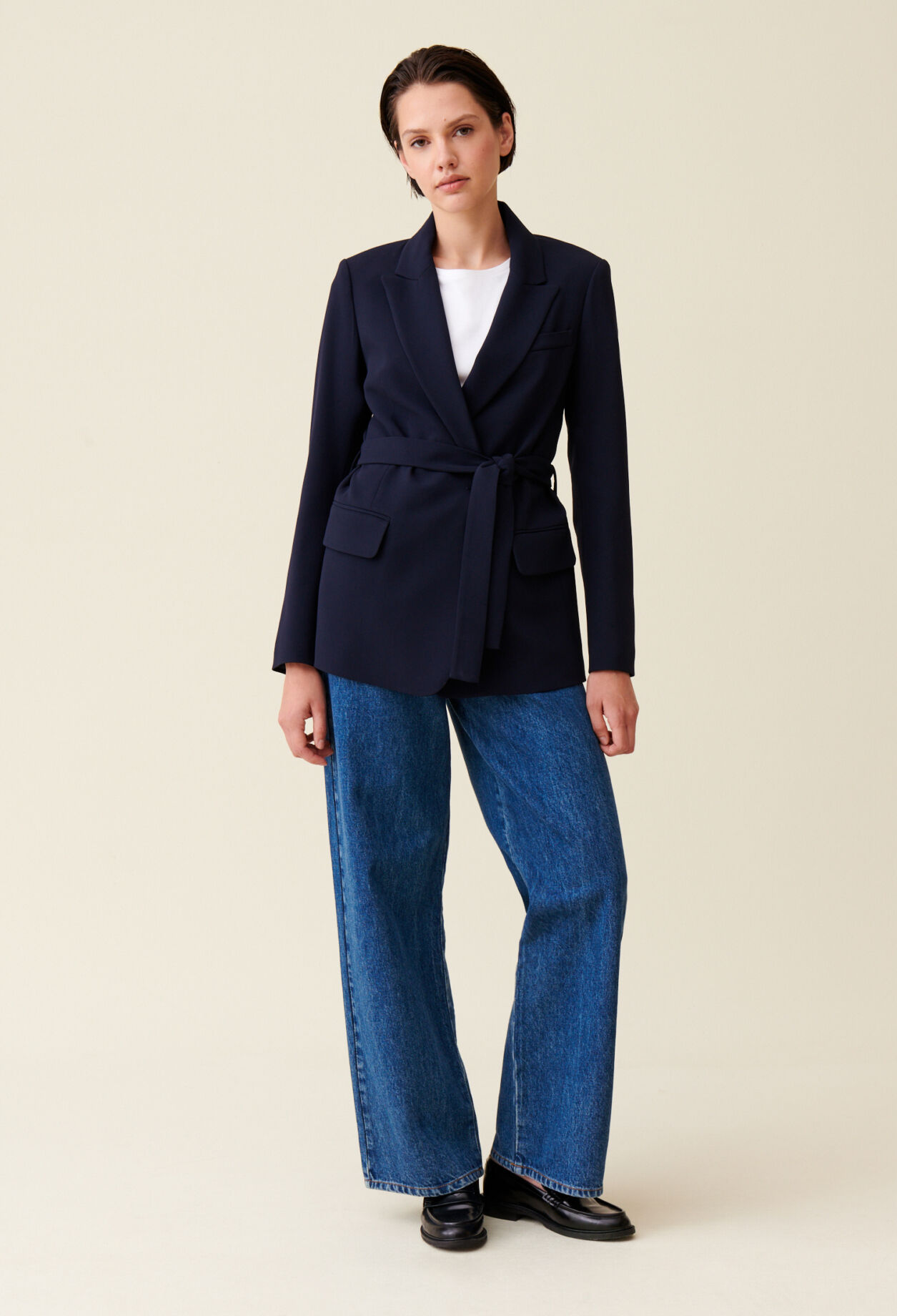 Veste tailleur bleu marine