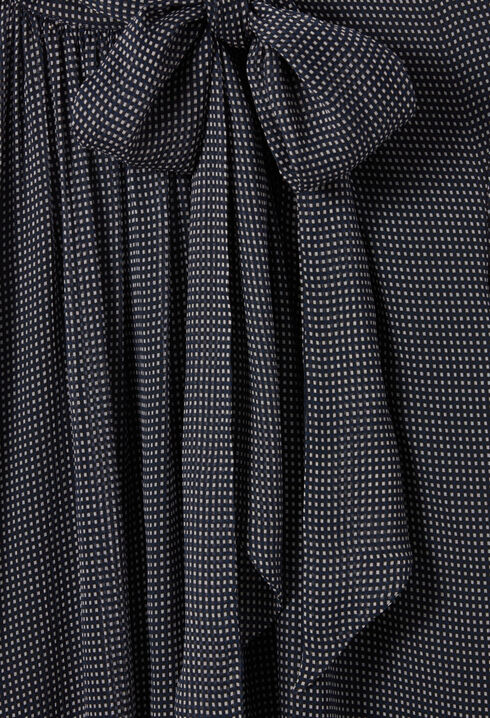 Blouse lavallière carreaux fluide