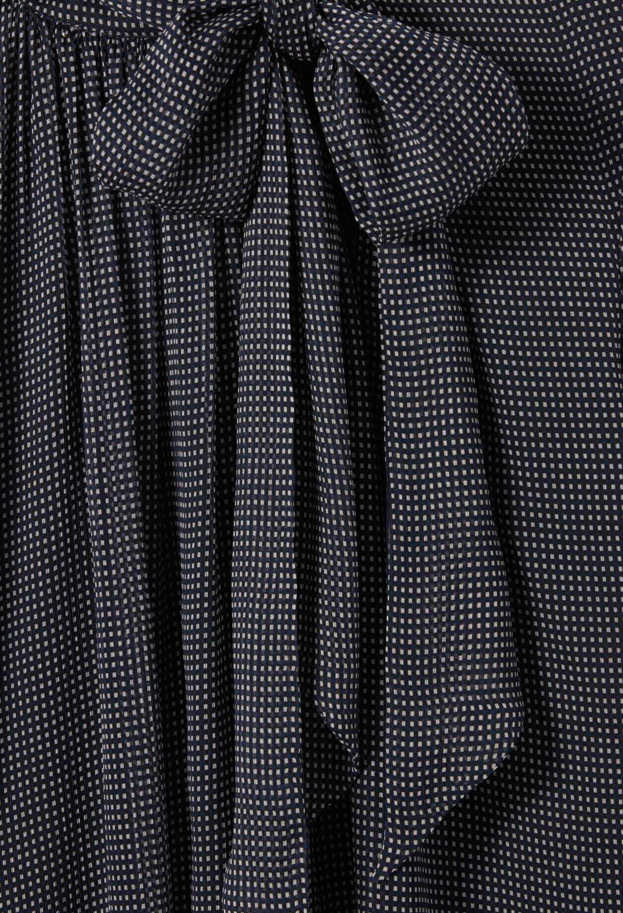 Blouse lavallière carreaux fluide