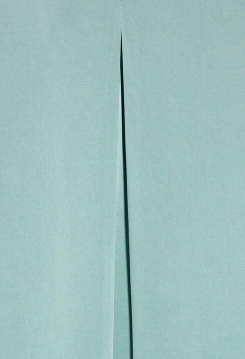 Robe courte satinée vert d'eau