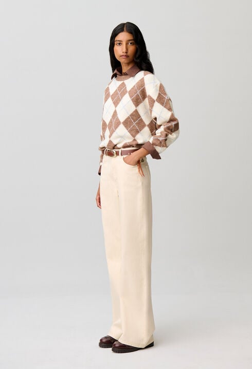 Pull droit  multicolore