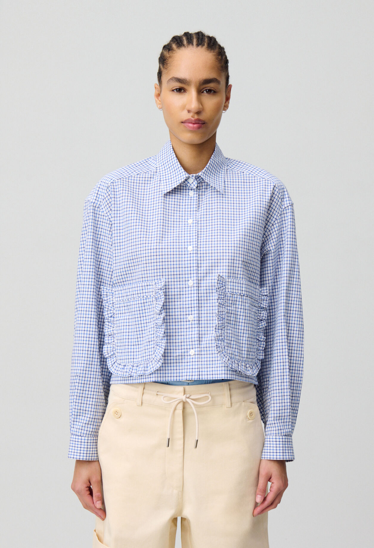 Chemise carreaux poches