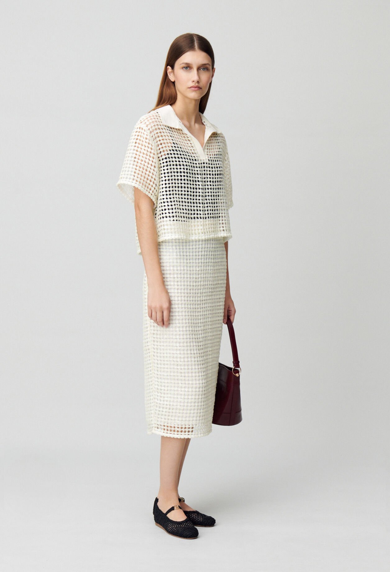 Top manches courtes crochet
