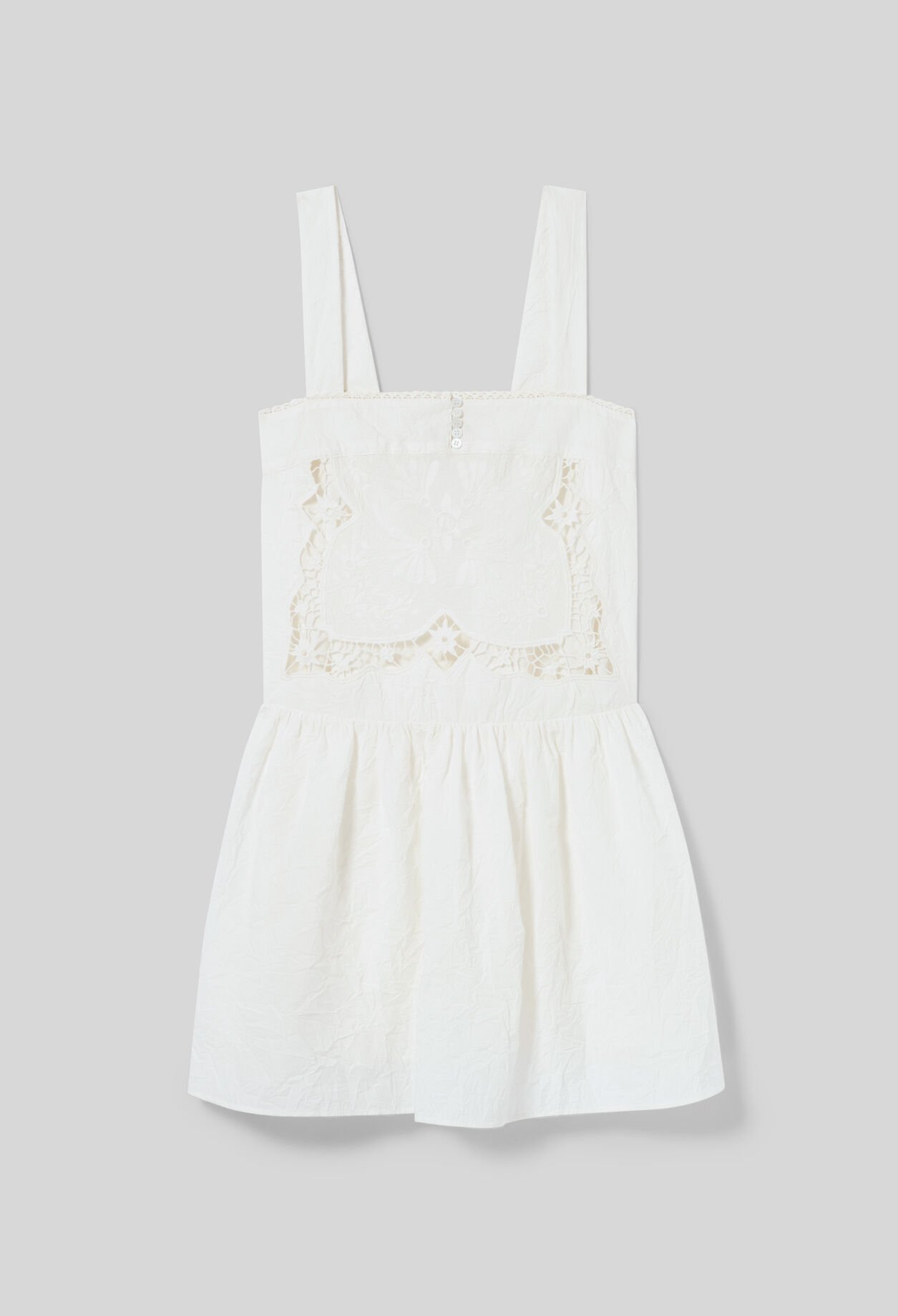 Robe courte buste brodé