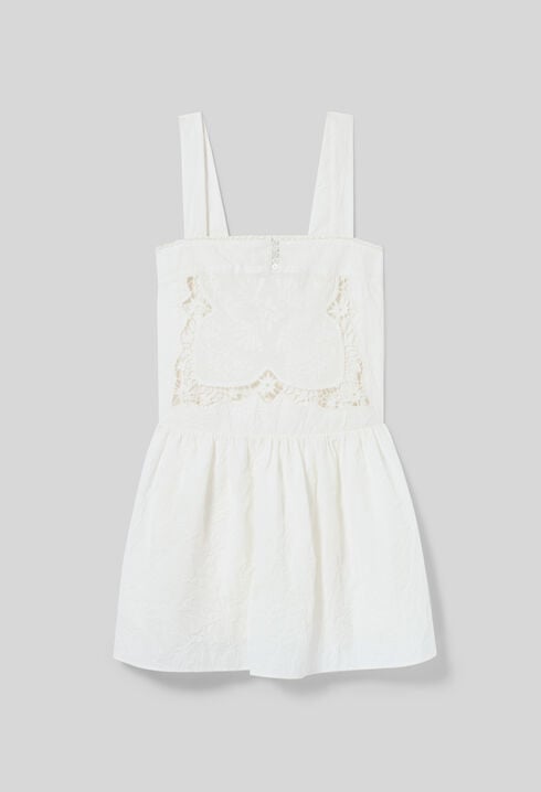 Robe courte buste brodé