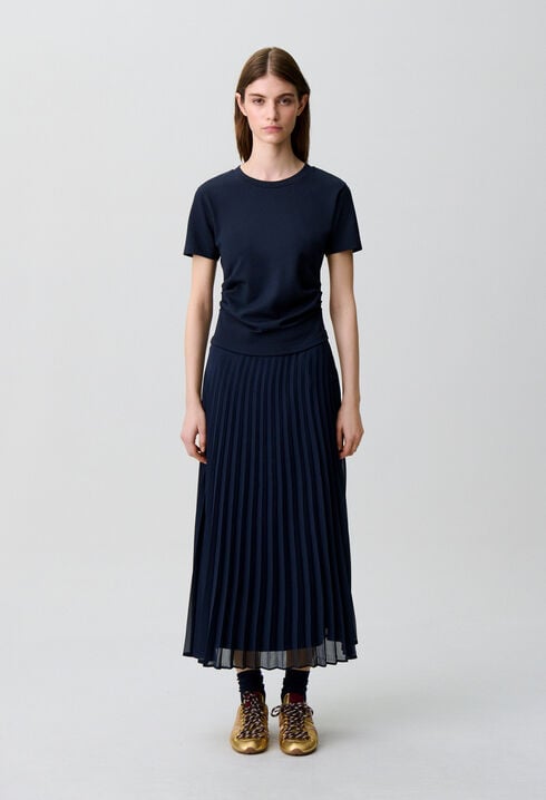 Robe bi-mati&egrave;res trompe-l'&oelig;il