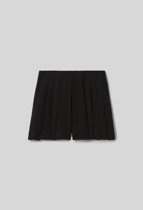 Short noir &agrave; plis