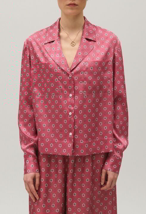 Chemise satinée imprimée