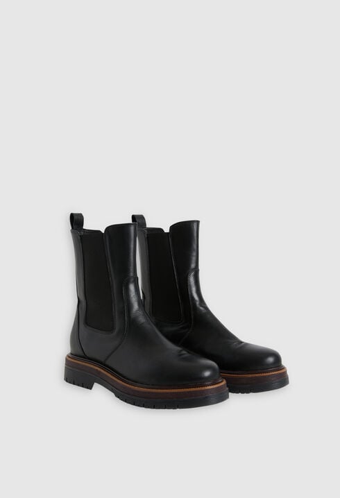 Boots montantes cuir